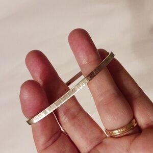 Monet Signed Silver Toned Bangle Bracelet